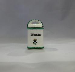 Gmundner Keramik-Dose/Gewrz eckig  Muskat