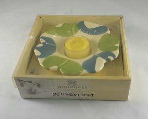 Gmundner Keramik-Blumenlicht Flora im Geschenkkarton
